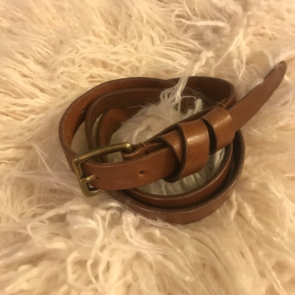 leather crisscross skinny belt